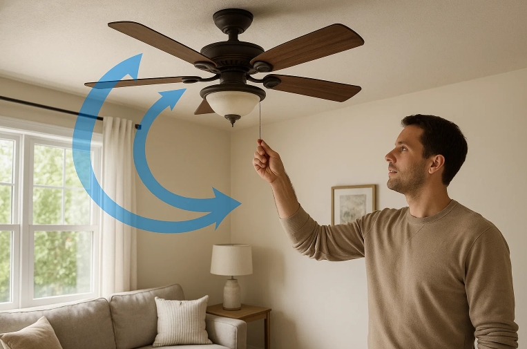 실내 공기 흐름 살리는 천장 선풍기 사용법