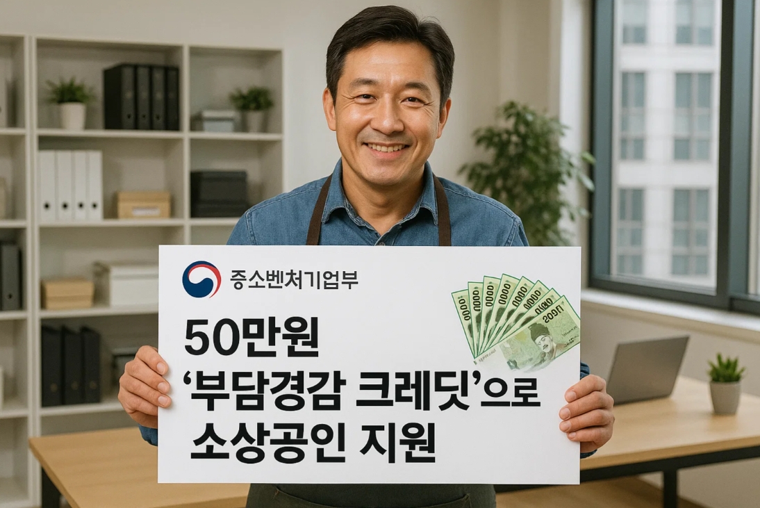 중소벤처기업부, 50만원 ‘부담경감 크레딧’으로 소상공인 지원 총정리